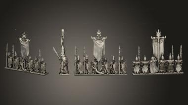 Military figurines Spears dire elf spears  07 3d model