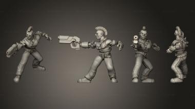 Military figurines Spike Ganger A 3d model