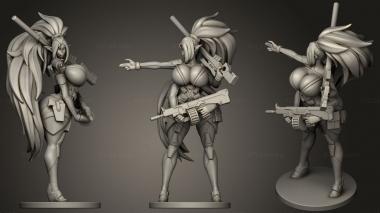 Military figurines Kira and Fuary 3d model