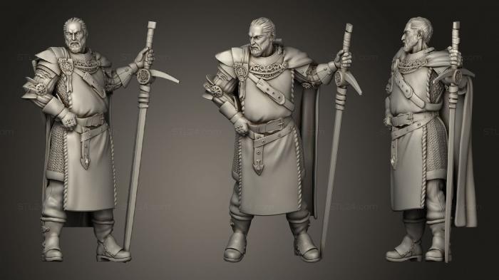Military figurines (Knight Crusader, STKW_1312) 3D models for cnc