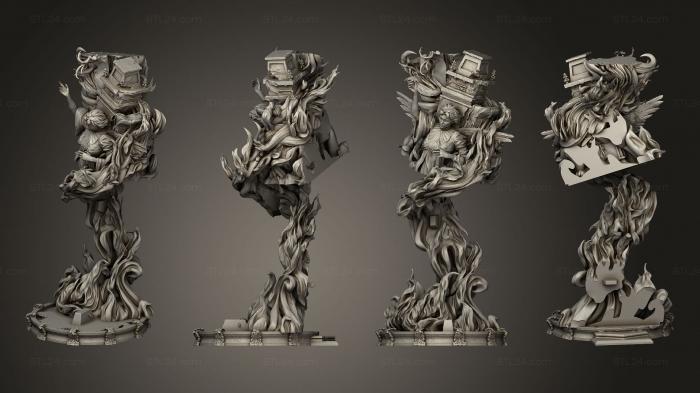 Military figurines (St Fire Statue 405 Full Pieces Angel, STKW_13138) 3D models for cnc