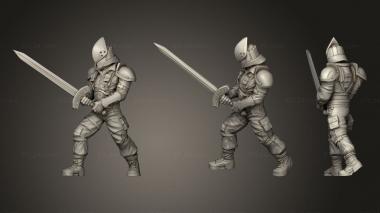 Military figurines Knight of the order 3d model