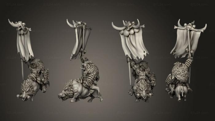 Military figurines (STANDARD BEARER 03, STKW_13144) 3D models for cnc