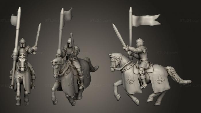 Military figurines (Knight on Horse, STKW_1315) 3D models for cnc