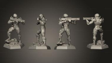 Military figurines STANDARD BEARER 09 3d model