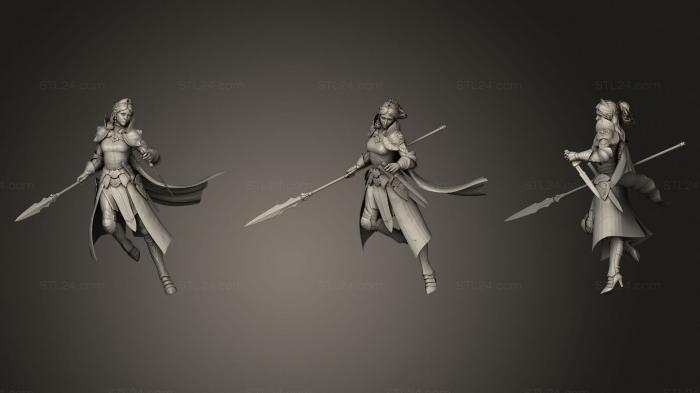 Military figurines (Knight Princess, STKW_1317) 3D models for cnc