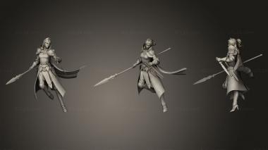 Military figurines Knight Princess 3d model