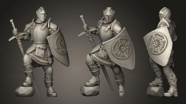 Military figurines Knight Templar 3d model