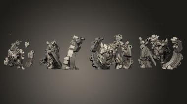 Military figurines Stone Golem 3d model