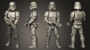 Military figurines Storm Trooper Casual 1 3d model