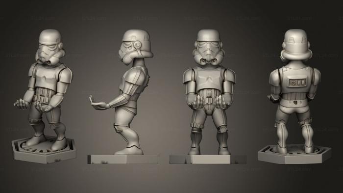 Military figurines (Storm Trooper Joystick Cell Phone, STKW_13225) 3D models for cnc