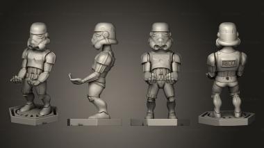 Military figurines Storm Trooper Joystick Cell Phone 3d model
