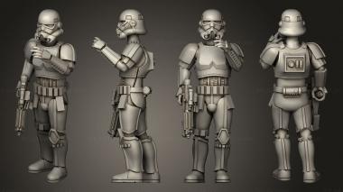 Military figurines Storm Trooper Move Along 3d model