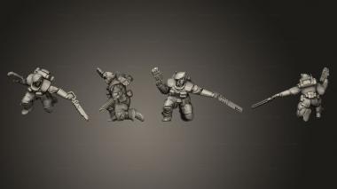 Military figurines Storm Troopette Sargent 3d model
