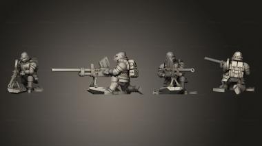 Military figurines Stubber operator 3d model