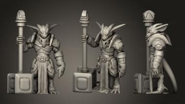 Military figurines Kobold Fighter paladin Miniature 3d model