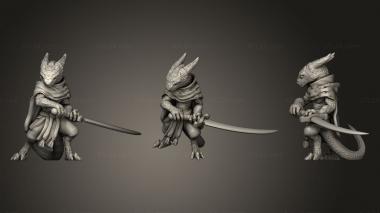 Military figurines Kobold Kensei Monk Miniature 3d model