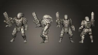 Military figurines Supaku cloak suits 01 3d model