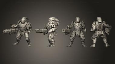 Military figurines Supaku cloak suits 02 3d model
