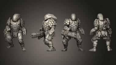 Military figurines Supaku cloak suits 3d model