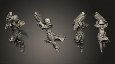 Military figurines Superior nun of battle with combiplasma 3d model