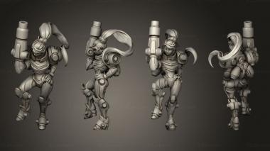 Military figurines susana face cannon 3d model