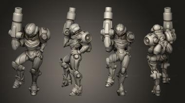 Military figurines susana helmet cannon 3d model