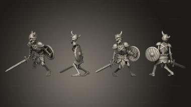 Military figurines Swamp Skeleton 02 3d model