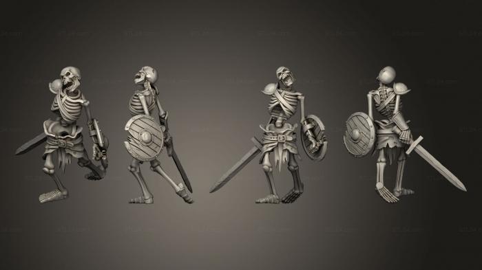 Military figurines (Swamp Skeleton 04, STKW_13332) 3D models for cnc