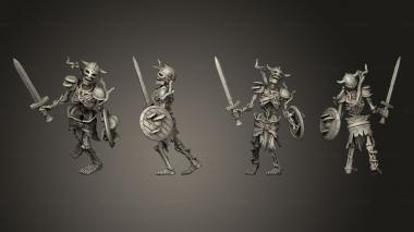 Military figurines Swamp Skeleton 05 3d model
