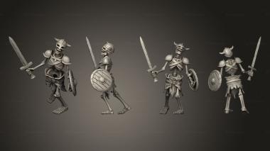 Military figurines Swamp Skeleton 06 3d model