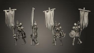 Military figurines Swamp Skeleton 07 3d model