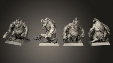 Military figurines Swamp Troll C Base Roundwashed 001 3d model