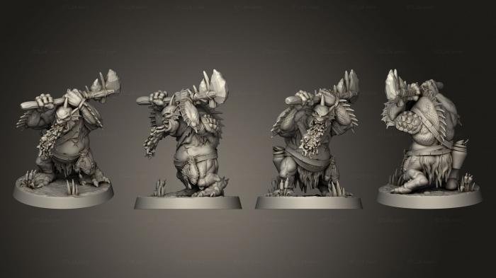 Military figurines (Swamp Troll C Base Roundwashed 002, STKW_13344) 3D models for cnc