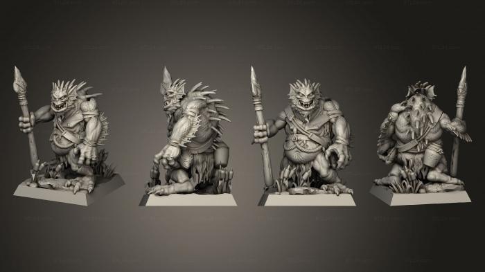 Military figurines (Swamp Troll D Base Roundwashed 002, STKW_13346) 3D models for cnc
