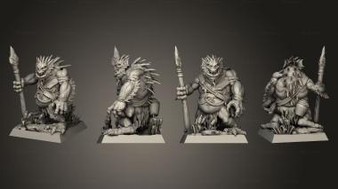 Military figurines Swamp Troll D Base Roundwashed 002 3d model