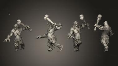 Military figurines Swamp Troll Smash Bone Club 3d model