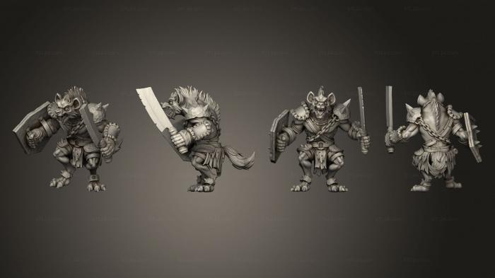 Military figurines (Sword N Shield Gnoll, STKW_13377) 3D models for cnc