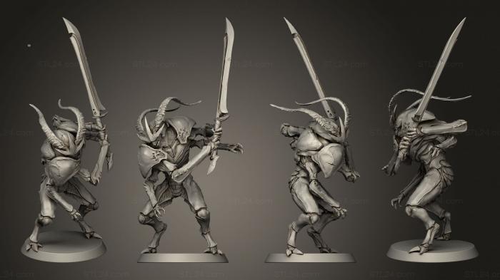 Military figurines (Sword Swing Wingless, STKW_13383) 3D models for cnc