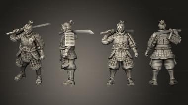 Military figurines swordsman 01 3d model