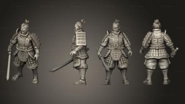 Military figurines swordsman 02 3d model