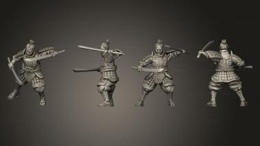 Military figurines swordsman 05 3d model