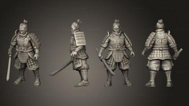 Military figurines swordsman 07 3d model