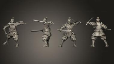 Military figurines swordsman 10 3d model