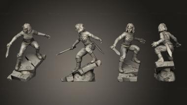Military figurines Sylvie Chaos Goddess dynamic no cloak 3d model