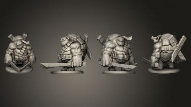 Military figurines Teenage Mutant Ninja Tortle Leohard foe 3d model