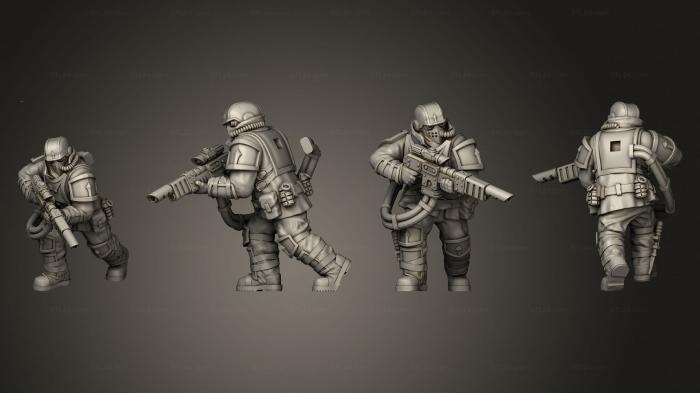 Military figurines (Tempestus Scion Gunner Troopers  01, STKW_13515) 3D models for cnc