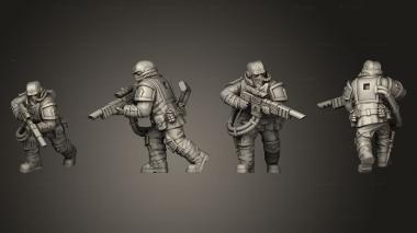 Military figurines Tempestus Scion Gunner Troopers  01 3d model