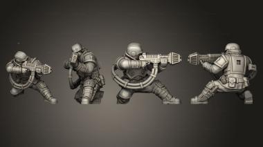 Military figurines Tempestus Scion Gunner Troopers  02 3d model