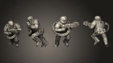 Military figurines Tempestus Scion Gunner Troopers  03 3d model
